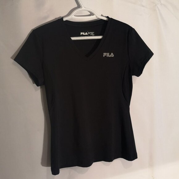 2/$20.00 Mix & Match - Fila Ladies V-neck Short Sleeve Athletic Top - Picture 1 of 4